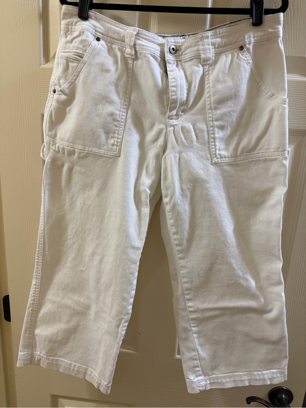 Tommy Hilfiger White Denim Button Detail